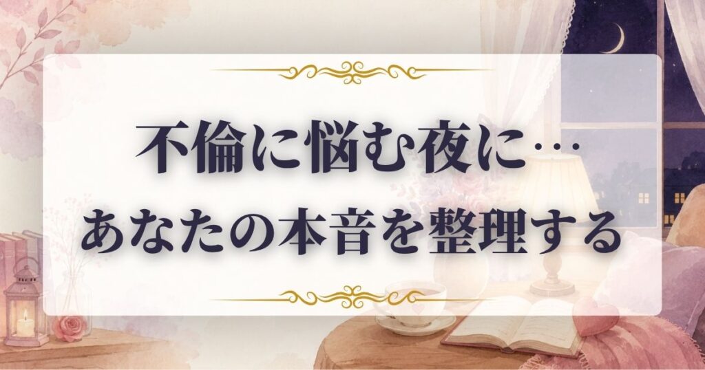 不倫　やめたい　占い