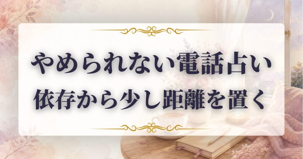 電話占い 依存 やめたい