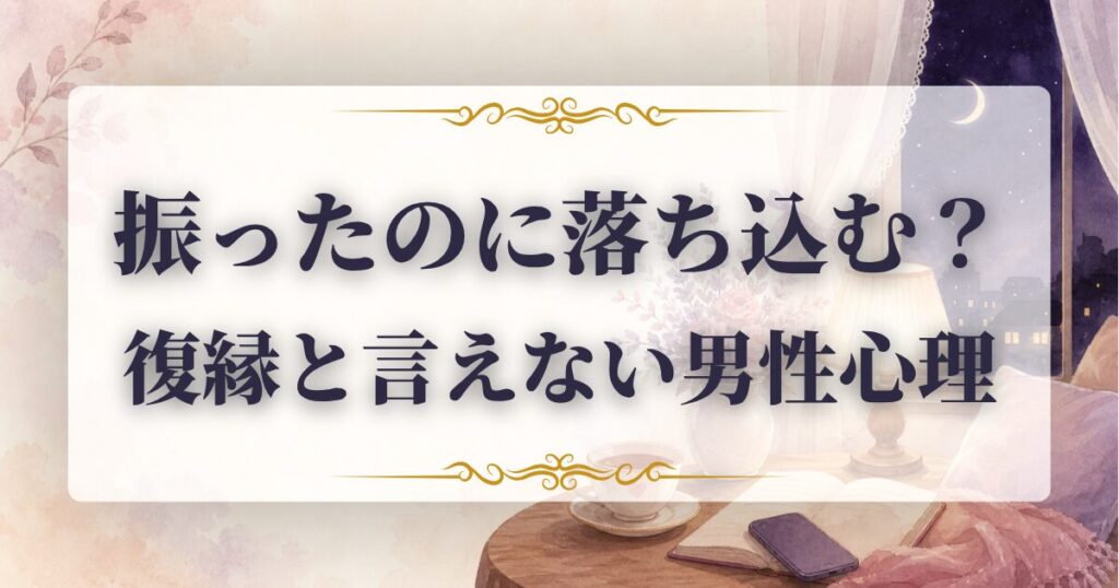 振った側 落ち込む 男