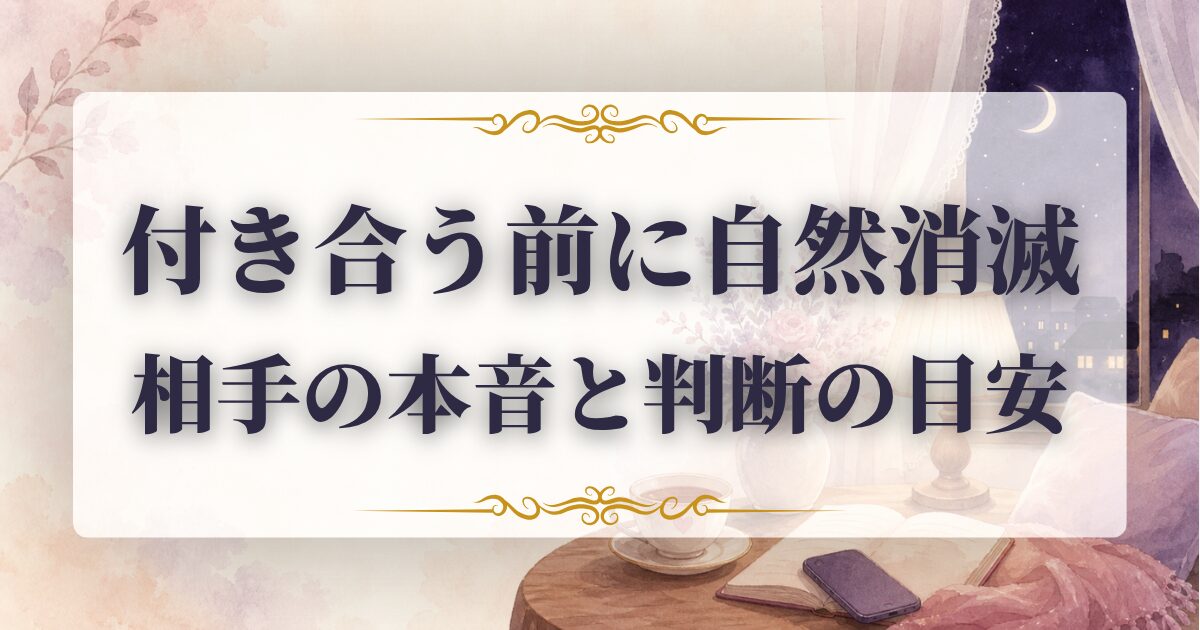 自然消滅 付き合ってない