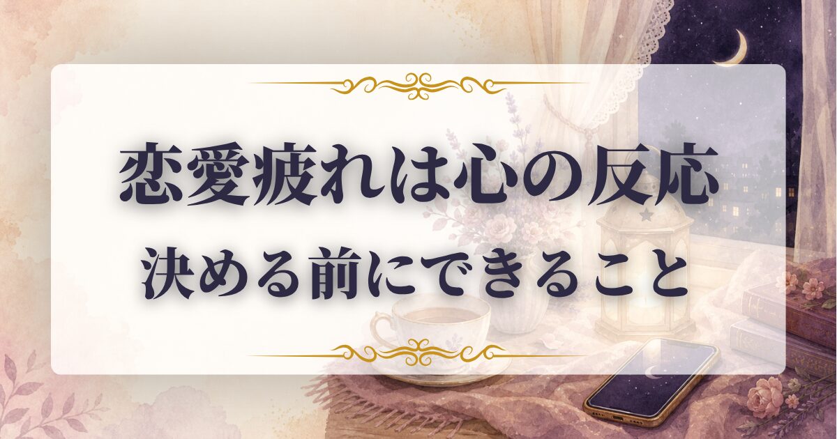 恋愛 疲れた
